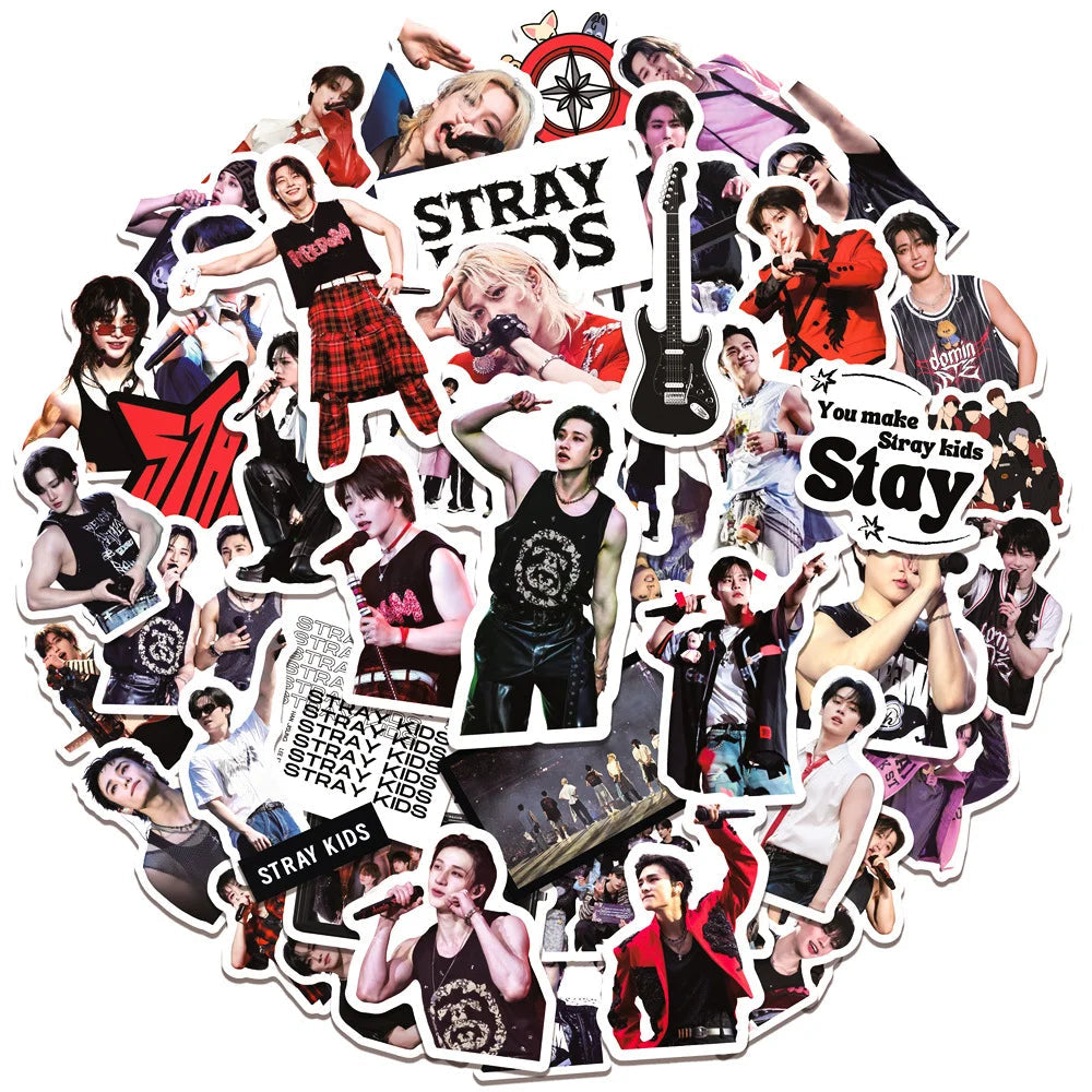New SKZOO Stray Kids World Tour Stickers Bangchan Felix Stickers Notebook Stickers K-POP SKZ Fans' Favorite Stickers otakupop.store