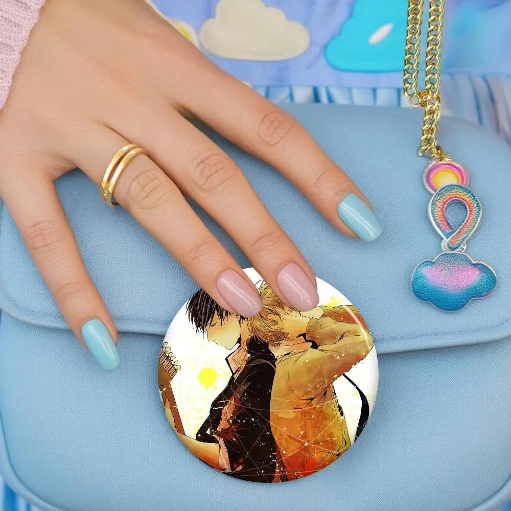 Given Manga Vai Receber Anime Creative Pins Funny Round Snap-in Brooch Badge Backpack Hat Accessories Jewelry Gifts For Friend otakupop.store