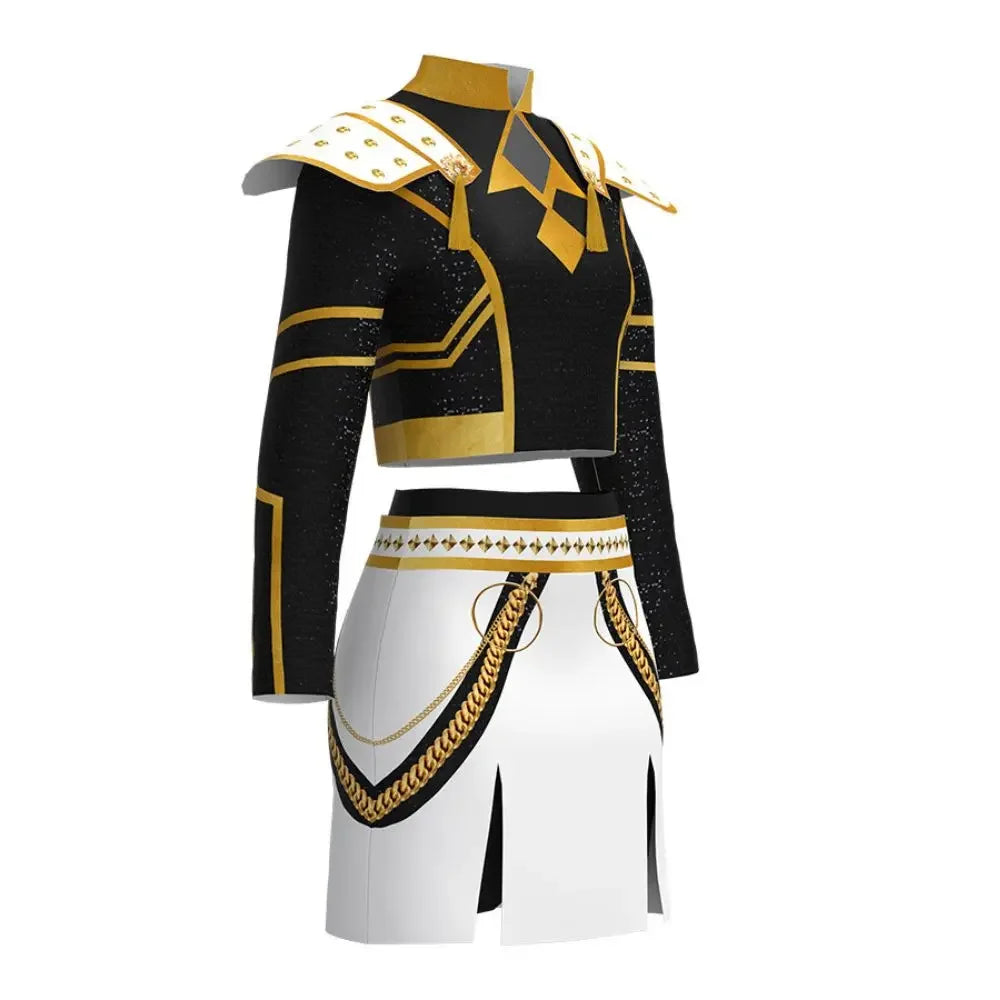 Kids Rumi Zoey Mira Demon Hunters Kpop Cosplay Costume for Child Girls Printed Clothing Roleplay Outfits Halloween Carnival Suit otakupop.store