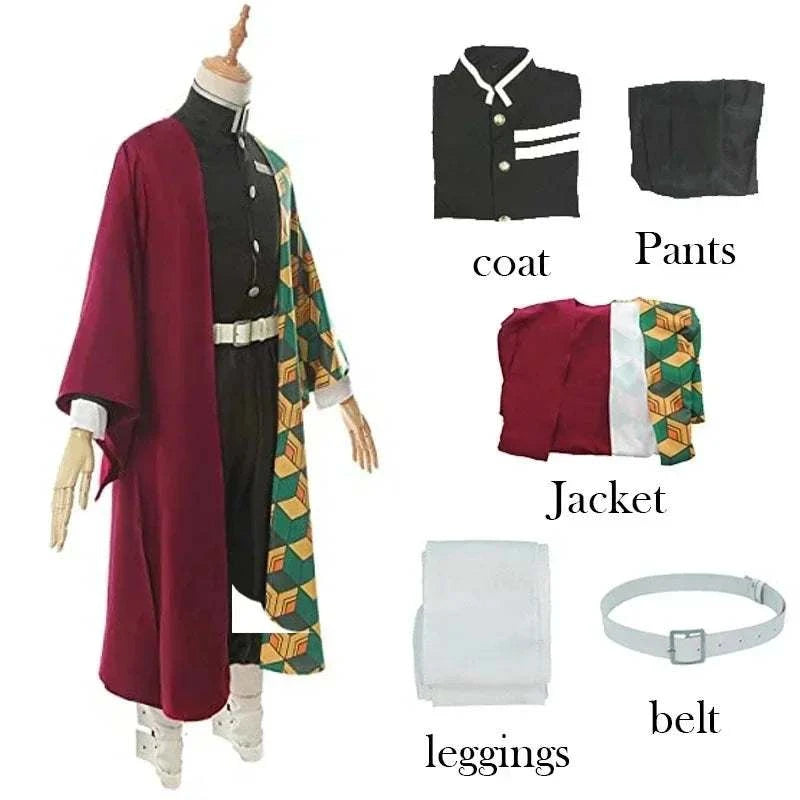 Anime Demon Slayer Kimetsu No Yaiba Zenitsu Giyu Tanjirou Kamado Nezuko Cosplay Women Kids Men Kimono Uniform Party otakupop.store