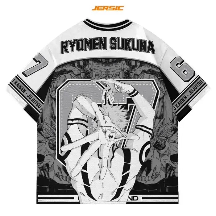  67 Jersey Ryomen Sukuna Jujutsu Kaisen Anime Style Kpop Baseball Hockey Tshirt Fashion Streetwear Anime Daily Unisex Tops Tees otakupop.store