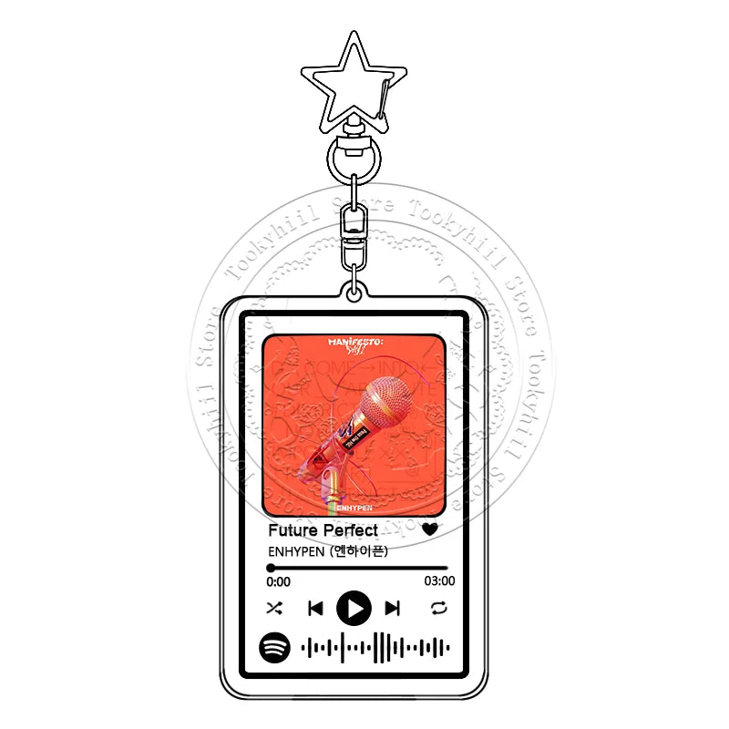 ENHYPEN Music Keychain Main Song Kpop Idea Bag Decorate Accessories Keyring Pop Songs No Doubt Pendant Girl Birthday Gift otakupop.store