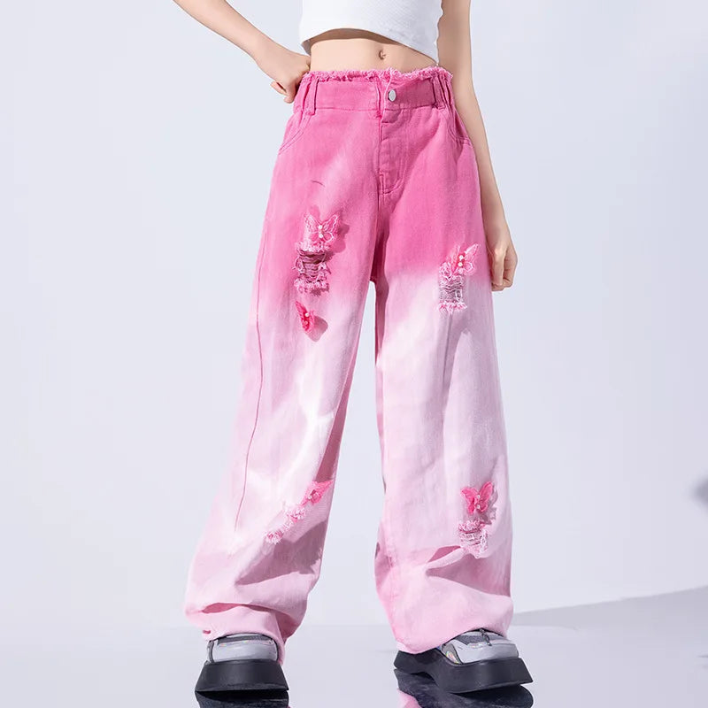 Girls Jazz Dance Performance Suit Kids Hip Hop Stage Wear Kpop Fashion Clothes White Coat Jacket White Pants Steetwear otakupop.store