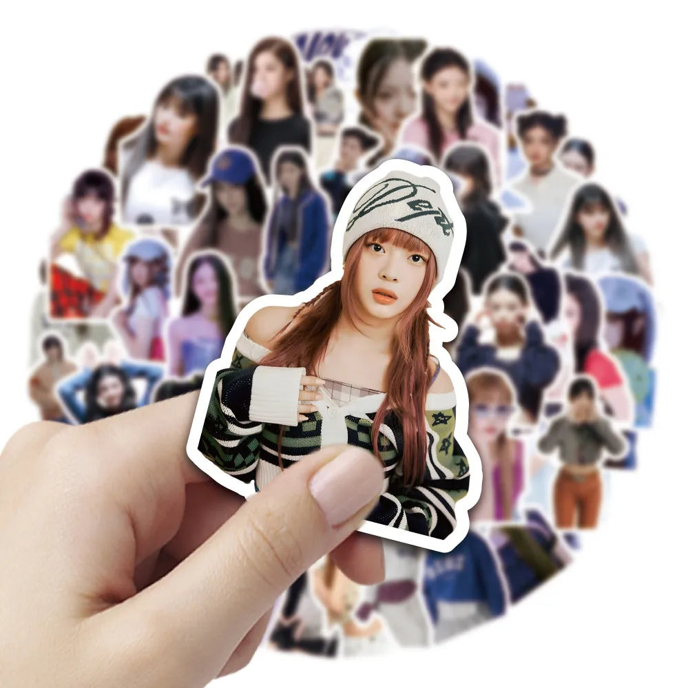 Pack 50 Stickers New Jeans – Autocollants K-pop Cartoon pour Laptop, Téléphone & Journal