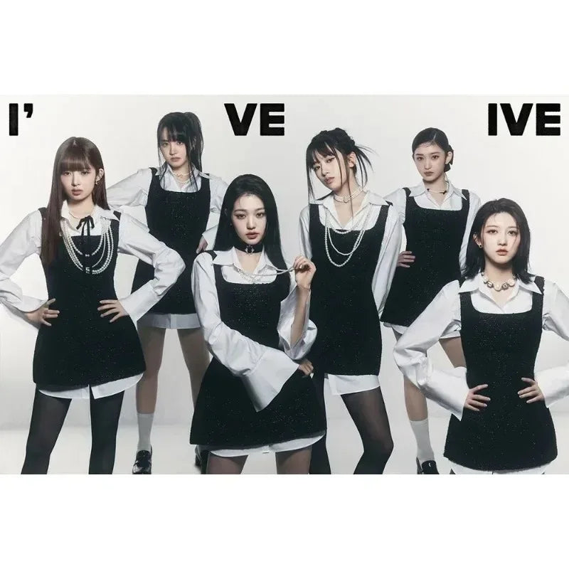 Kpop IVE Poster Wall Art Studio Album I’ve IVE Korean Fashion Cute Group Idol Picture Canvas Painting Room Home Decor Fans Gift otakupop.store