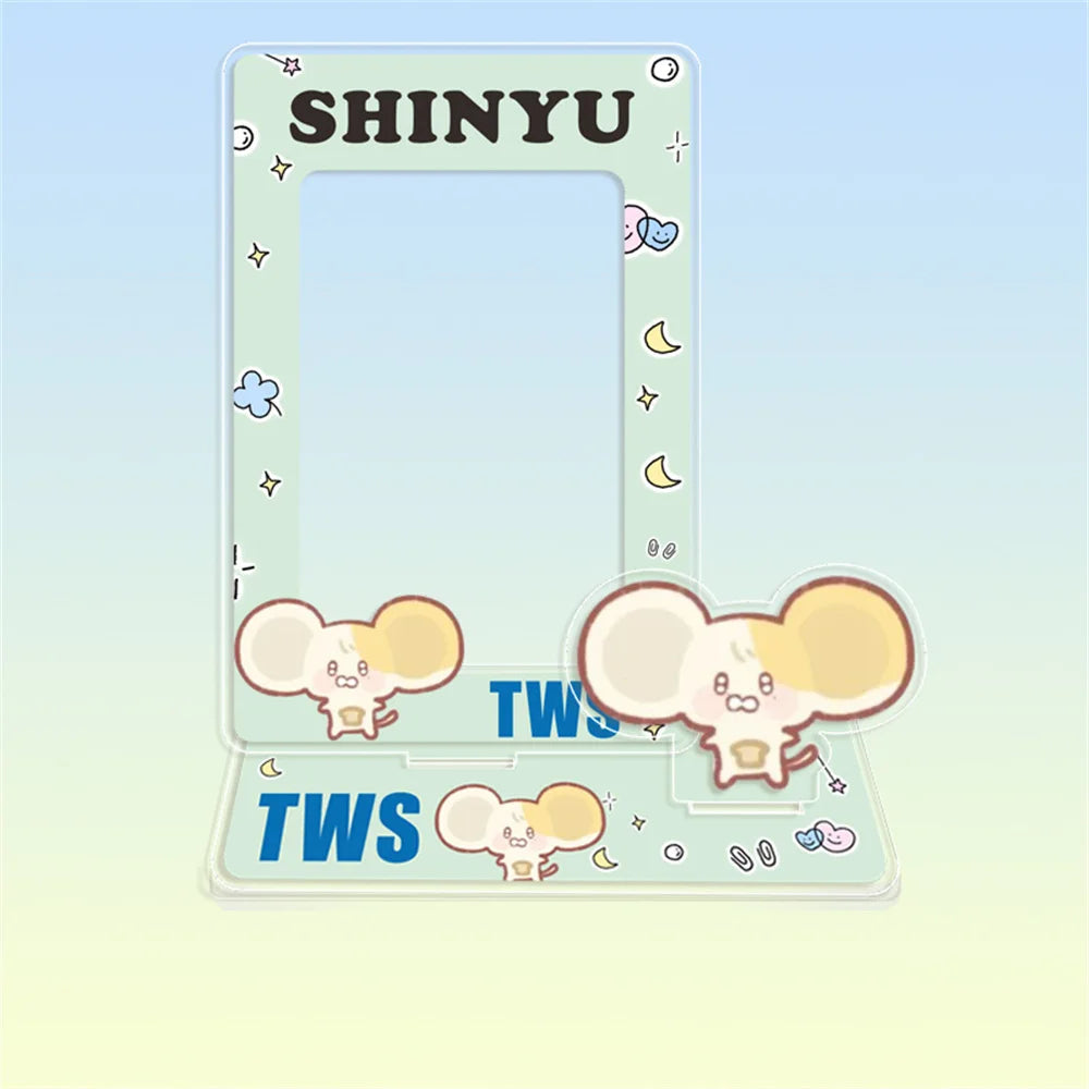 Hot Sale Babymonster ATEEZ CORTIS BINI ZB1 Card Holder Stand Figure TWS KATSEYE NMIXX Cards Sleeve Stand Board Fans Gift Decor otakupop.store