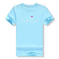 T-shirt K-Pop femme à manches courtes avec motif cœur fait à la main, coton polyester, style décontracté
