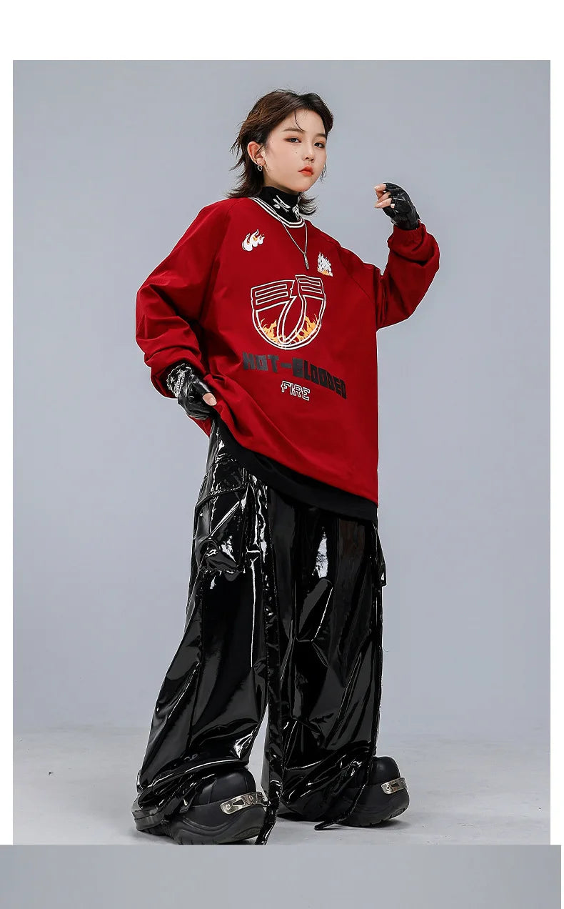 Boys Hip Hop Sweatshirt Shiny Vest Street Dance Cargo Pants Girls K-pop Clothes Set Kid Hip Hop Jazz Costume Children Streetwear otakupop.store