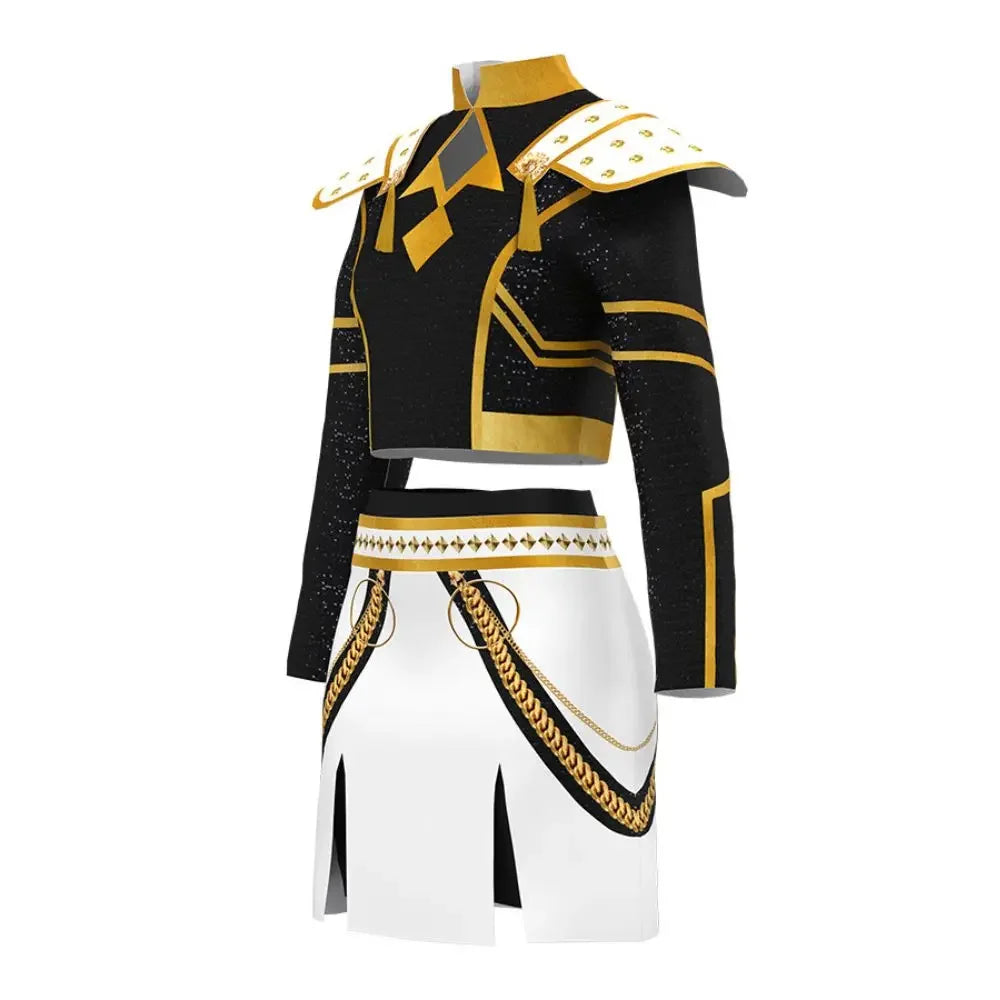 Kids Rumi Zoey Mira Demon Hunters Kpop Cosplay Costume for Child Girls Printed Clothing Roleplay Outfits Halloween Carnival Suit otakupop.store
