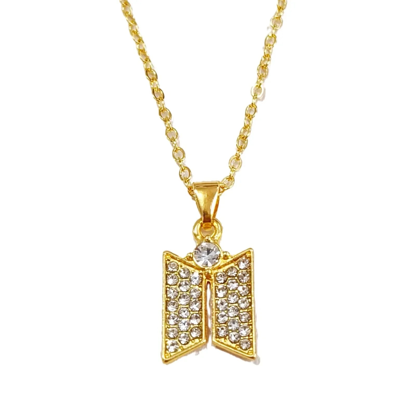 Collier BTS – Pendentif Papillon Zircon Scintillant | Argent · Or · Or Rose