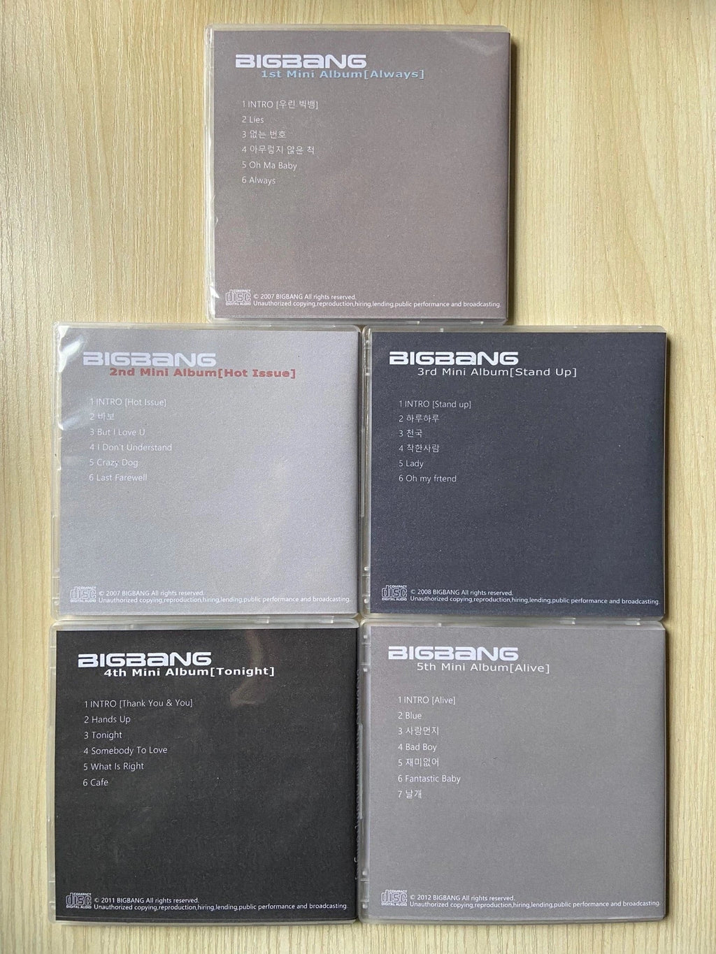 K-Pop BIGBANG G-DRAGON Music CD Always Hot lssue Album Stand Up 5pcs Music Record Cosplay Walkman Car Soundtracks Box Collection otakupop.store