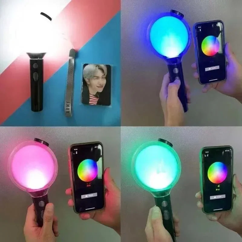 Kpop Army Bombs Lightstick Ver.4 Map of The Soul Special Edition Concert Light Stick with Bluetooth Photo Cards Fans Collection otakupop.store