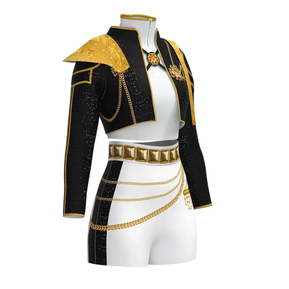 Kids Rumi Zoey Mira Demon Hunters Kpop Cosplay Costume for Child Girls Printed Clothing Roleplay Outfits Halloween Carnival Suit otakupop.store