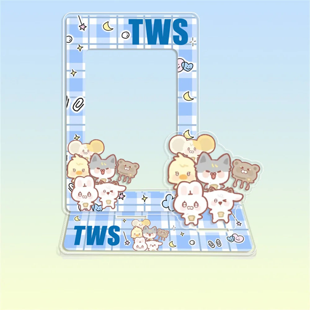 Hot Sale Babymonster ATEEZ CORTIS BINI ZB1 Card Holder Stand Figure TWS KATSEYE NMIXX Cards Sleeve Stand Board Fans Gift Decor otakupop.store