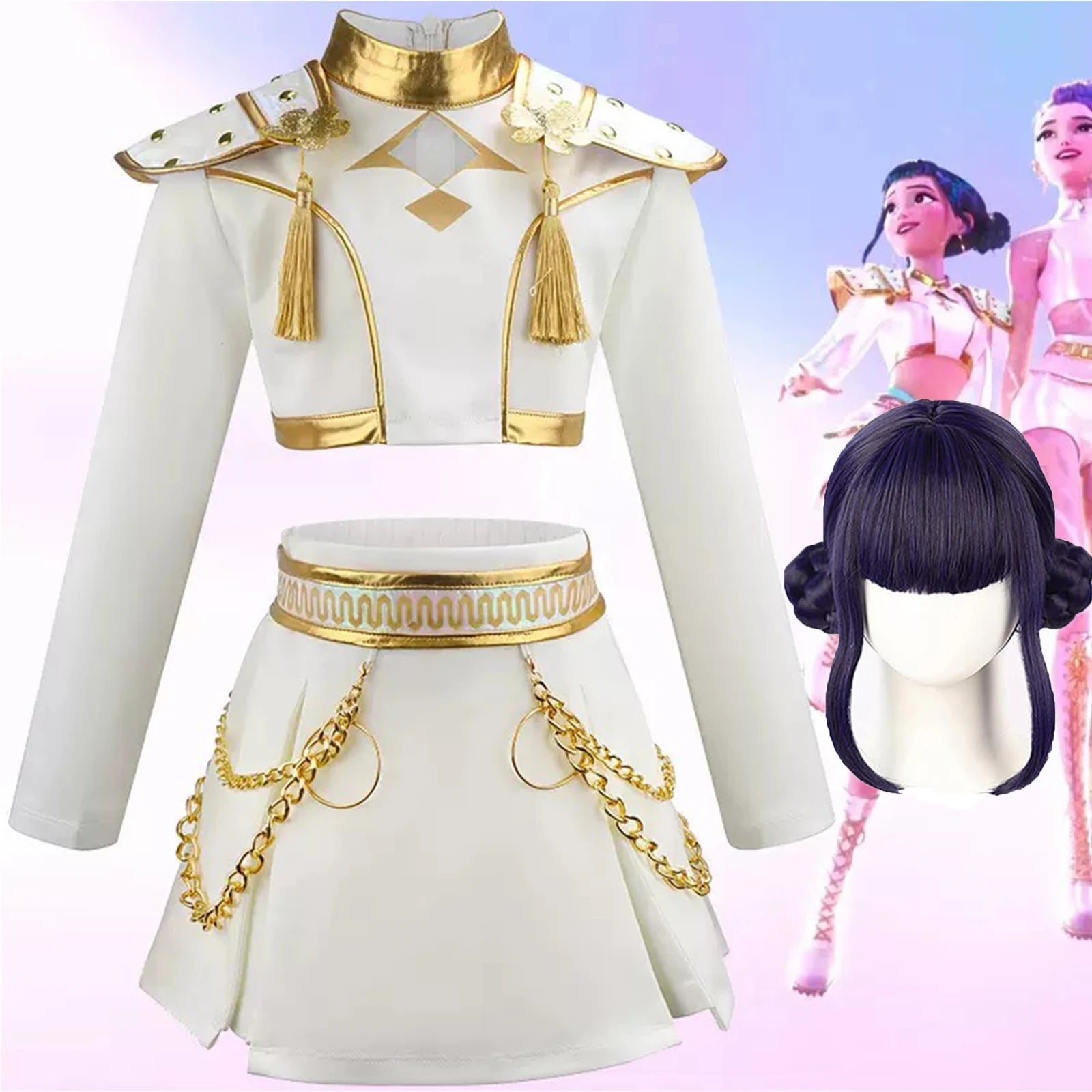 K-pop Cosplay Costumes Rumi Kpop Singer Dress Up for Kids KPop Party otakupop.store