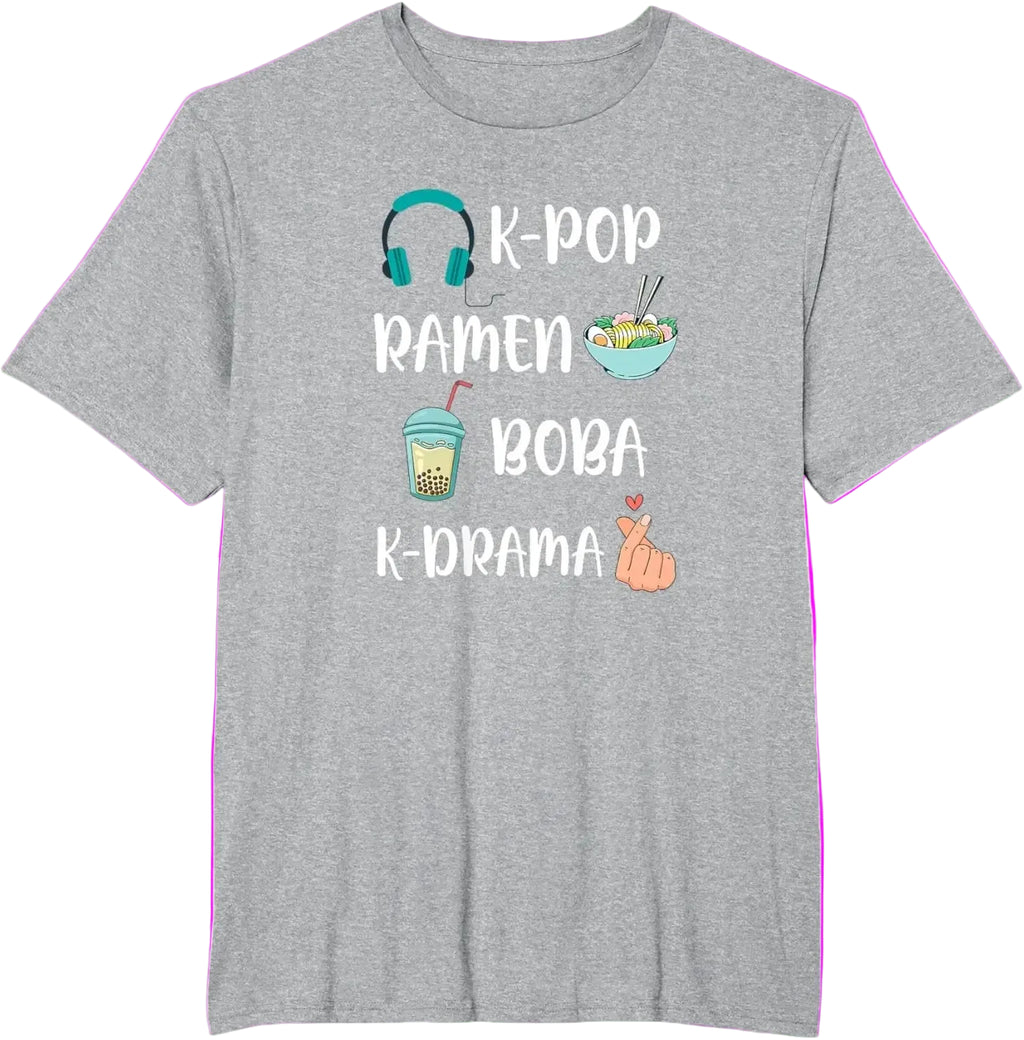 Kawaii K-Pop Ramen Boba Bubble Tea K-Drama Lover T-Shirt otakupop.store
