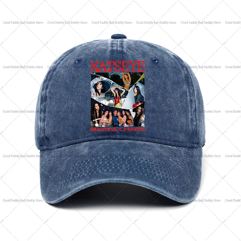 K-pop Idol K-katseye Print Baseball Caps for Girls Harajuku Hats Washed Retro Hats Men Women Vintage Spring Autumn Headgear otakupop.store