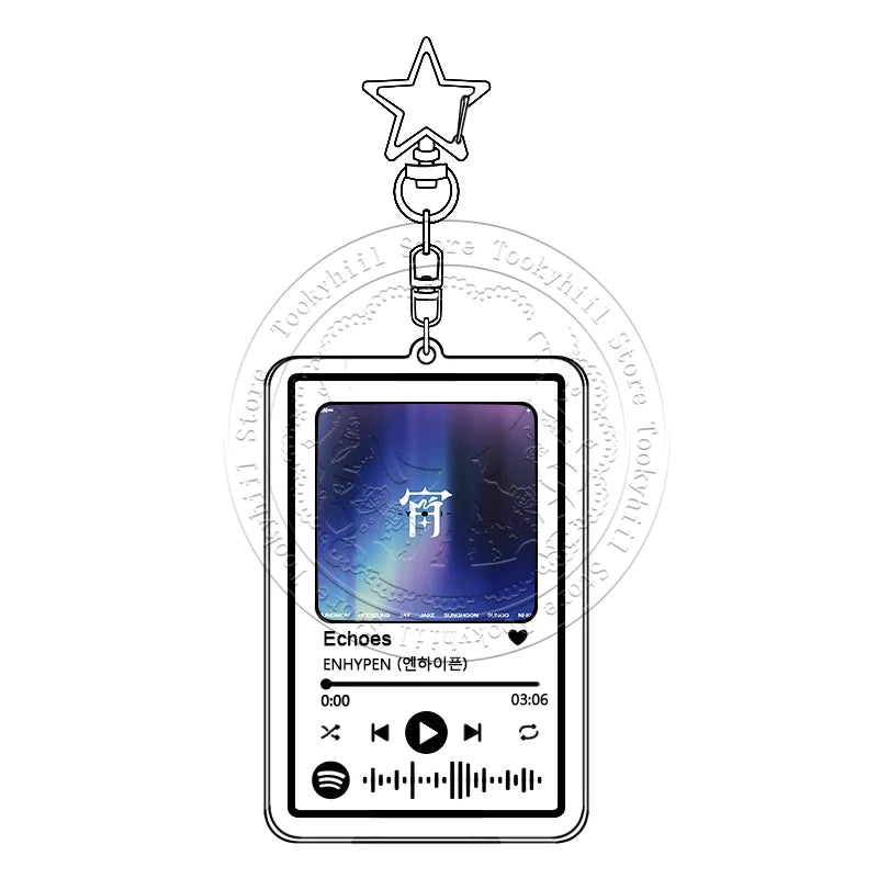 ENHYPEN Music Keychain Main Song Kpop Idea Bag Decorate Accessories Keyring Pop Songs No Doubt Pendant Girl Birthday Gift otakupop.store