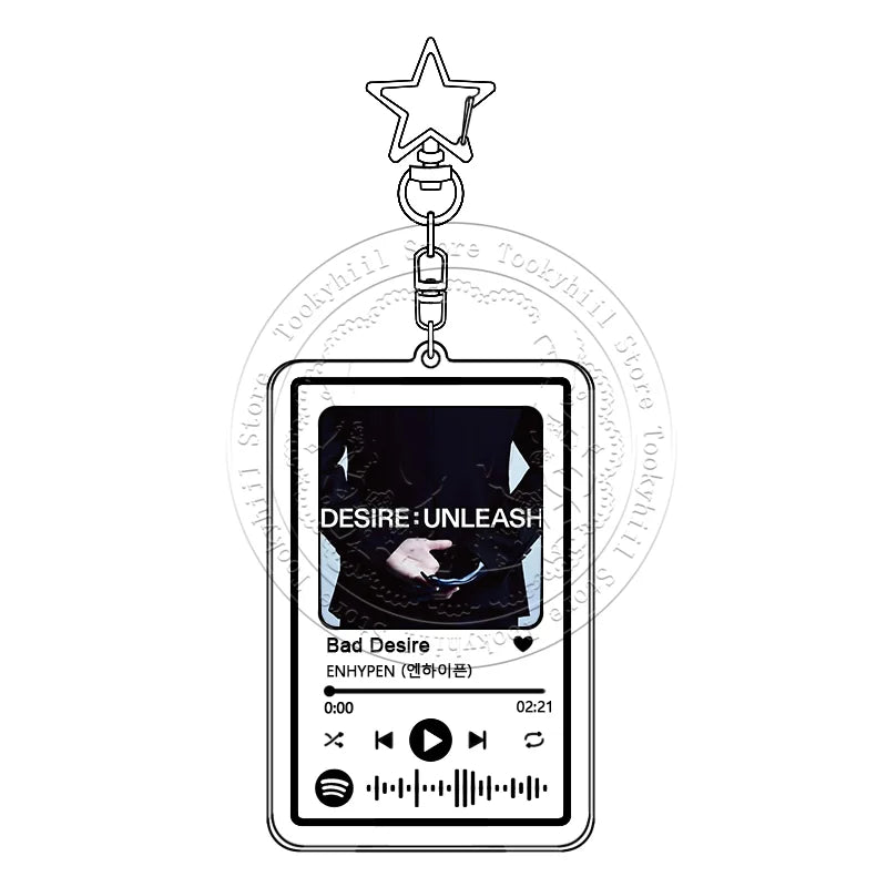ENHYPEN Music Keychain Main Song Kpop Idea Bag Decorate Accessories Keyring Pop Songs No Doubt Pendant Girl Birthday Gift otakupop.store