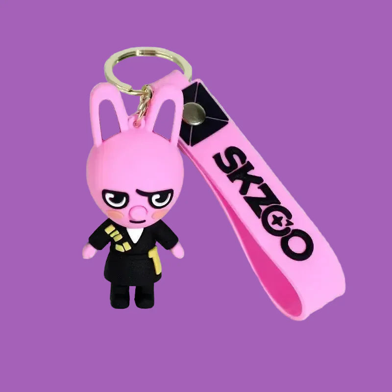 Porte-Clés Peluche SKZOO Stray Kids mascottes colorées fan merch K-pop
